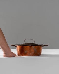 19th Century French Copper Serving Bowl, Antique and Functional Design