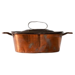 19th Century French Copper Serving Bowl, Antique and Functional Design