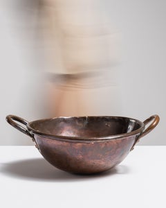 19th Century French Copper Serving Bowl, Antique Design, Good Shape