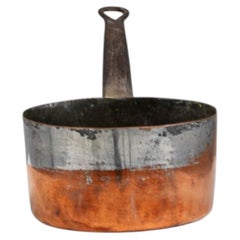 19th Century French Copper Serving Bowl with Antique Charm
