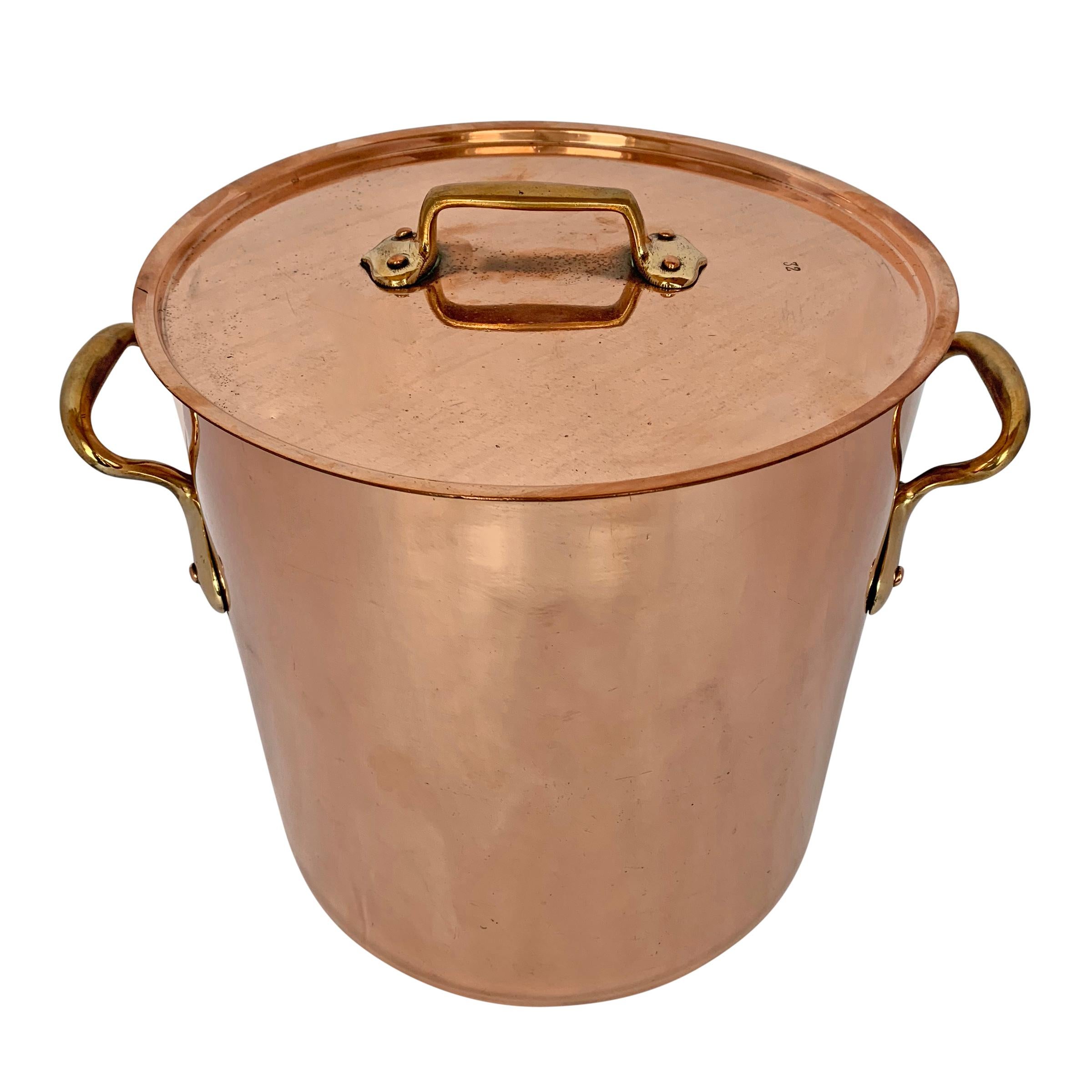 Country 19th Century French Copper Stock Pot