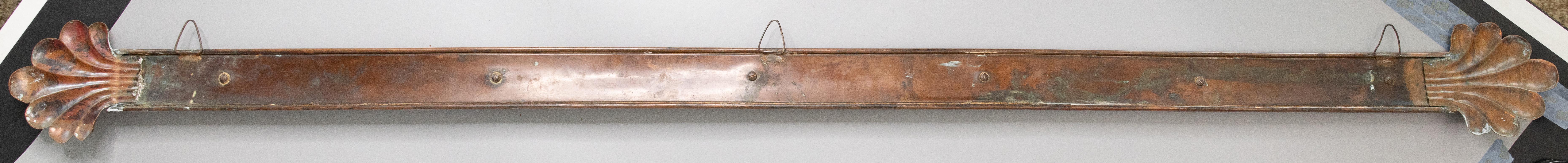 19th Century French Copper Wall Mounted Pot Lid Holder Kitchen Hanging Rack For Sale 1