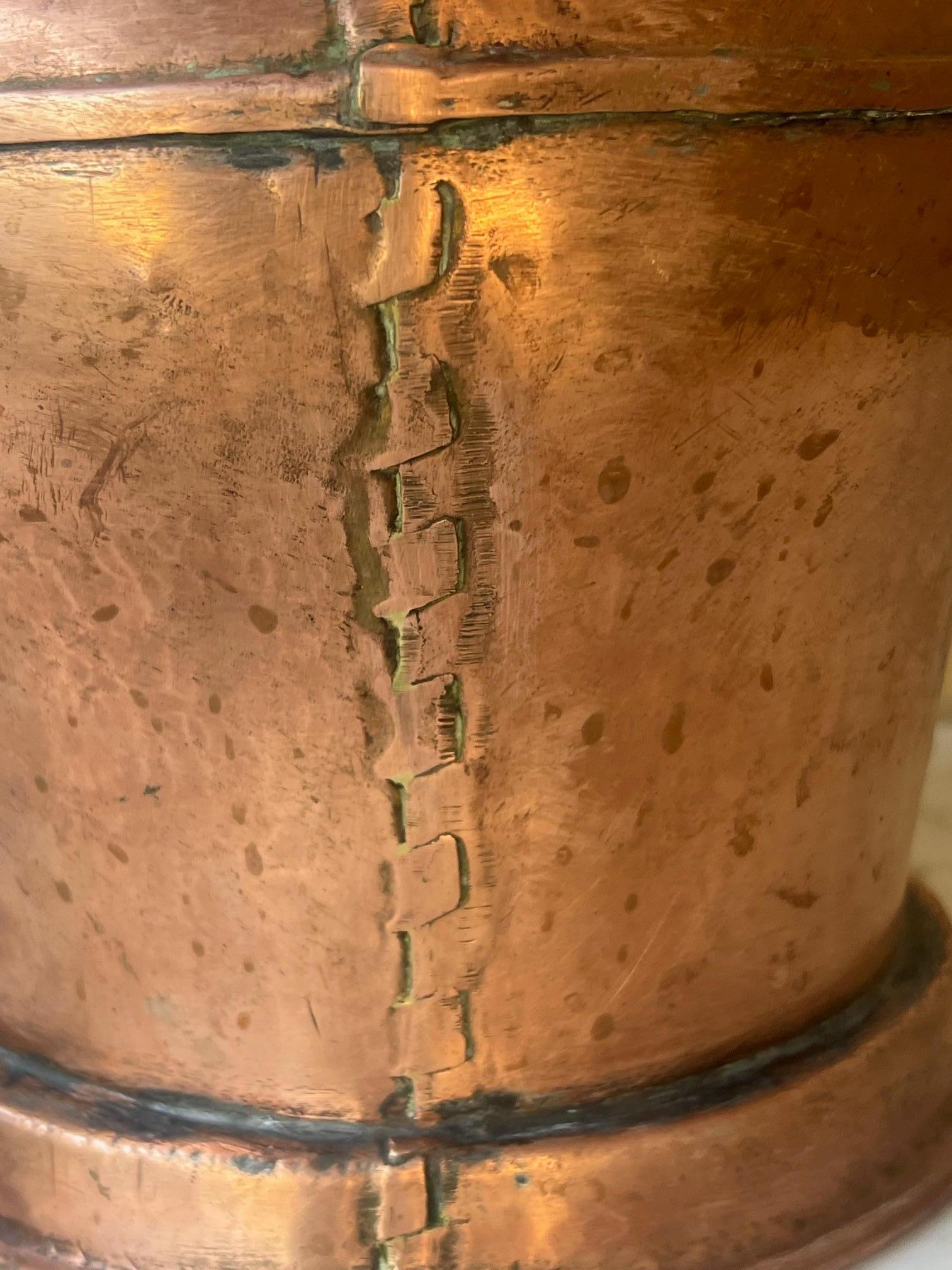 Hand-Crafted 19th Century French Copper Watering Can For Sale