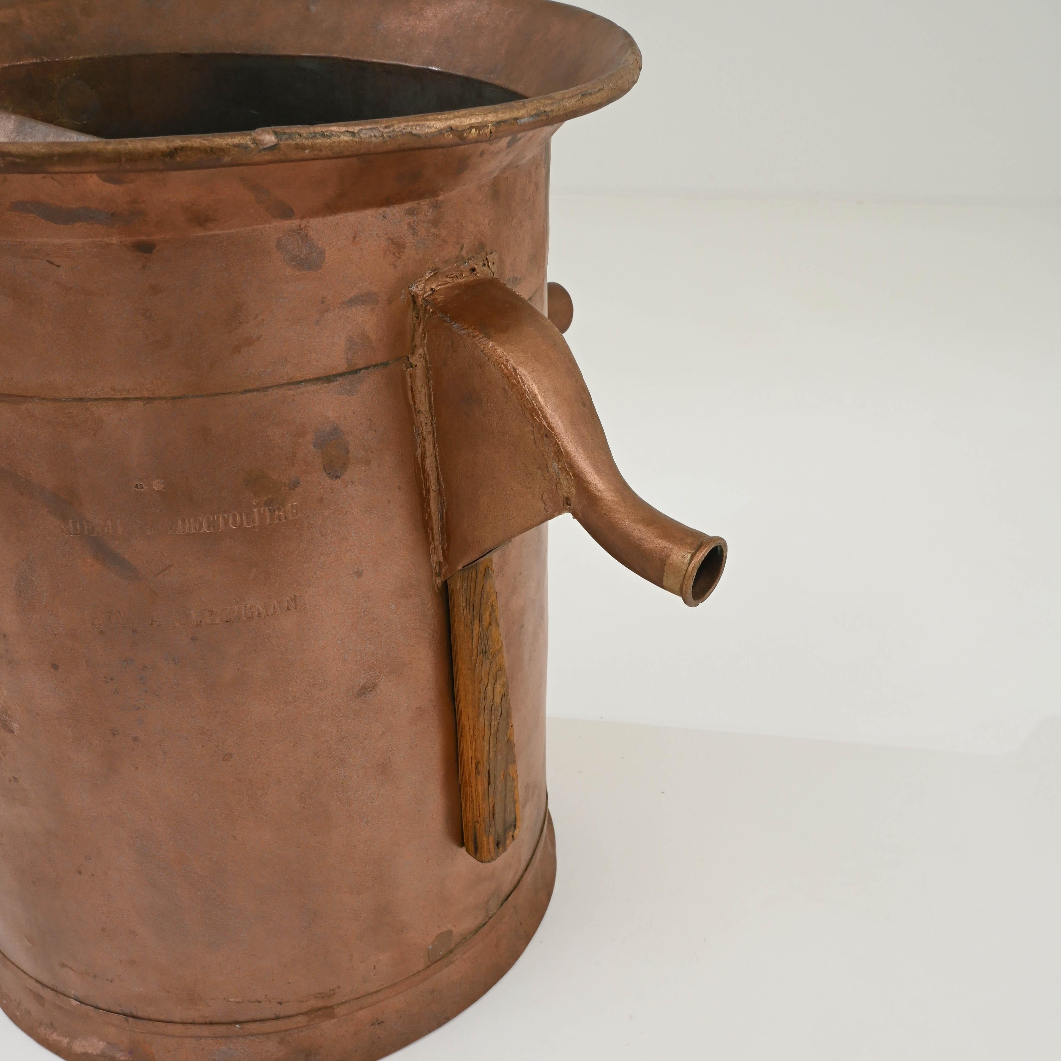 19th Century French Copper Wine Cauldron 4