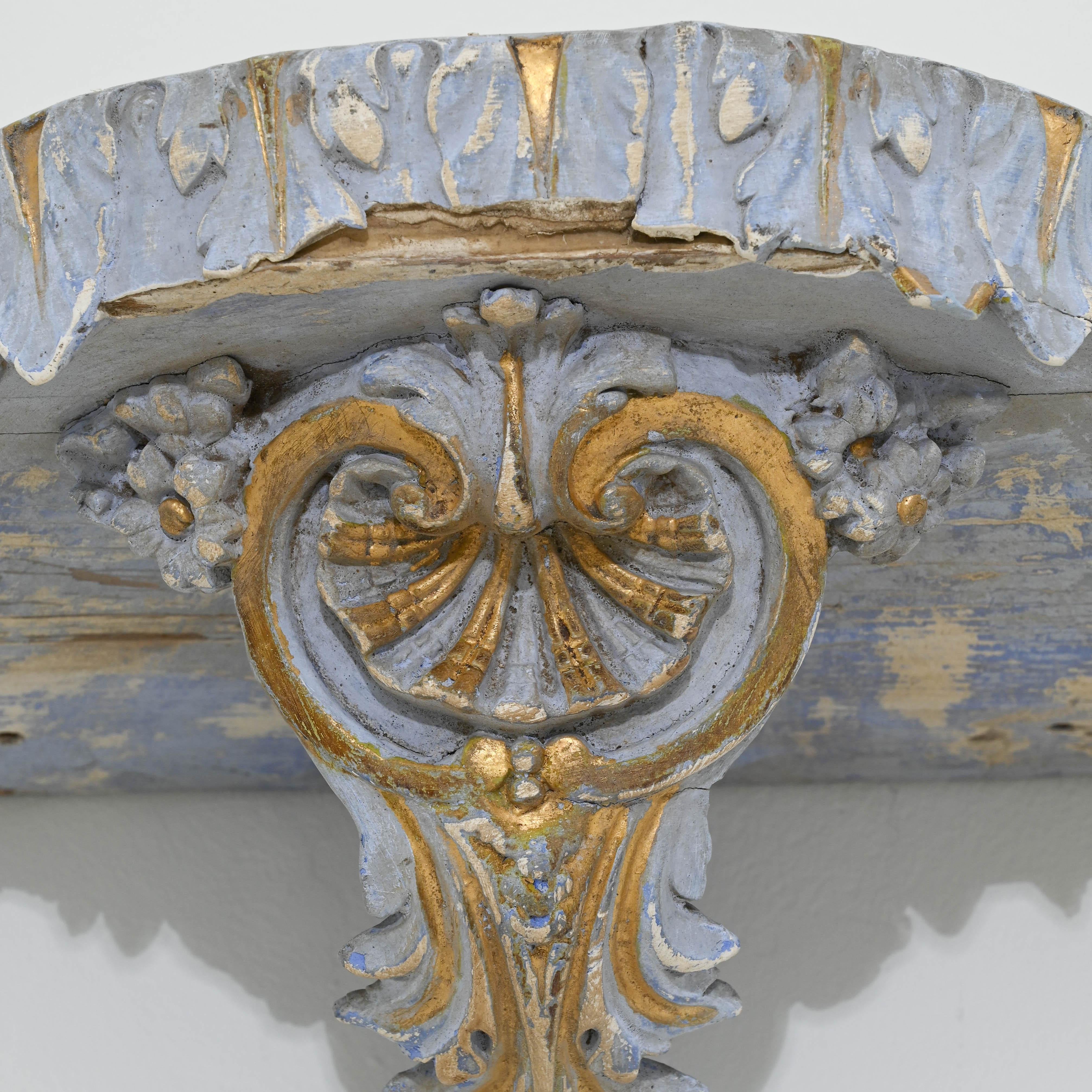 19th Century French Corbel Wall Shelves, a Pair  For Sale 4