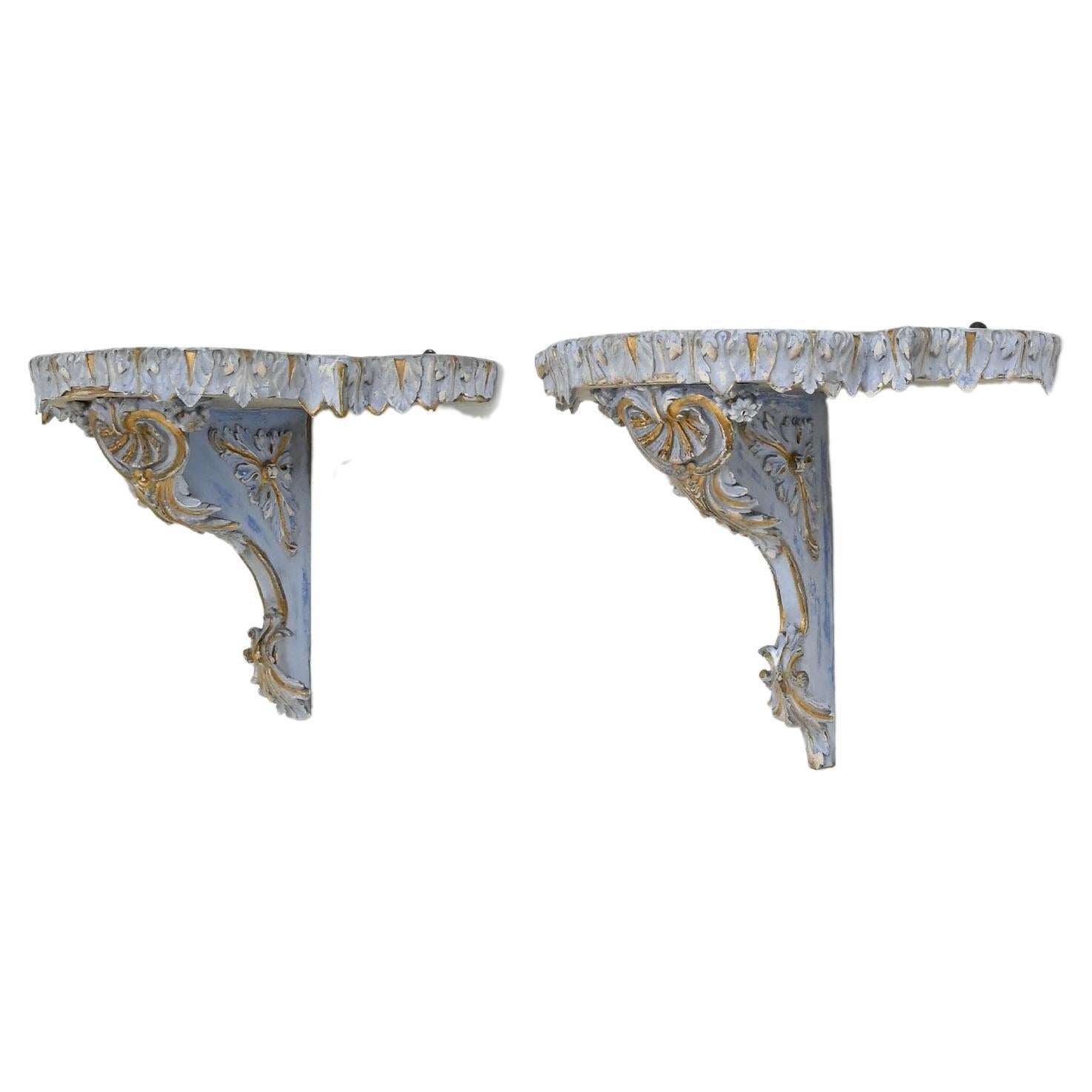 19th Century French Corbel Wall Shelves, a Pair  For Sale