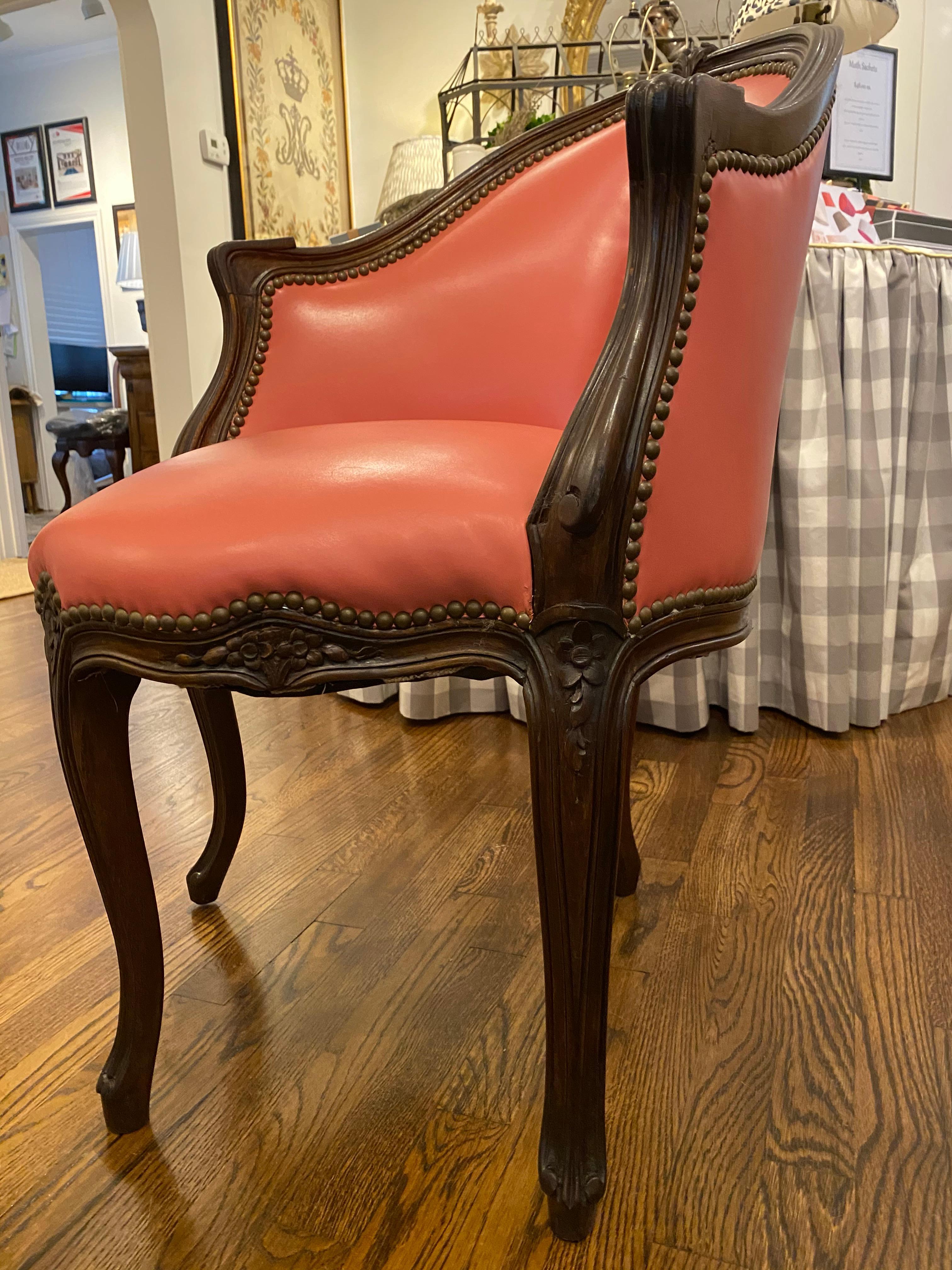 Hand-Carved 19th Century French Corner Chair