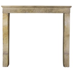 19th Century French Cosy Rustic Antique Limestone Fireplace Surround