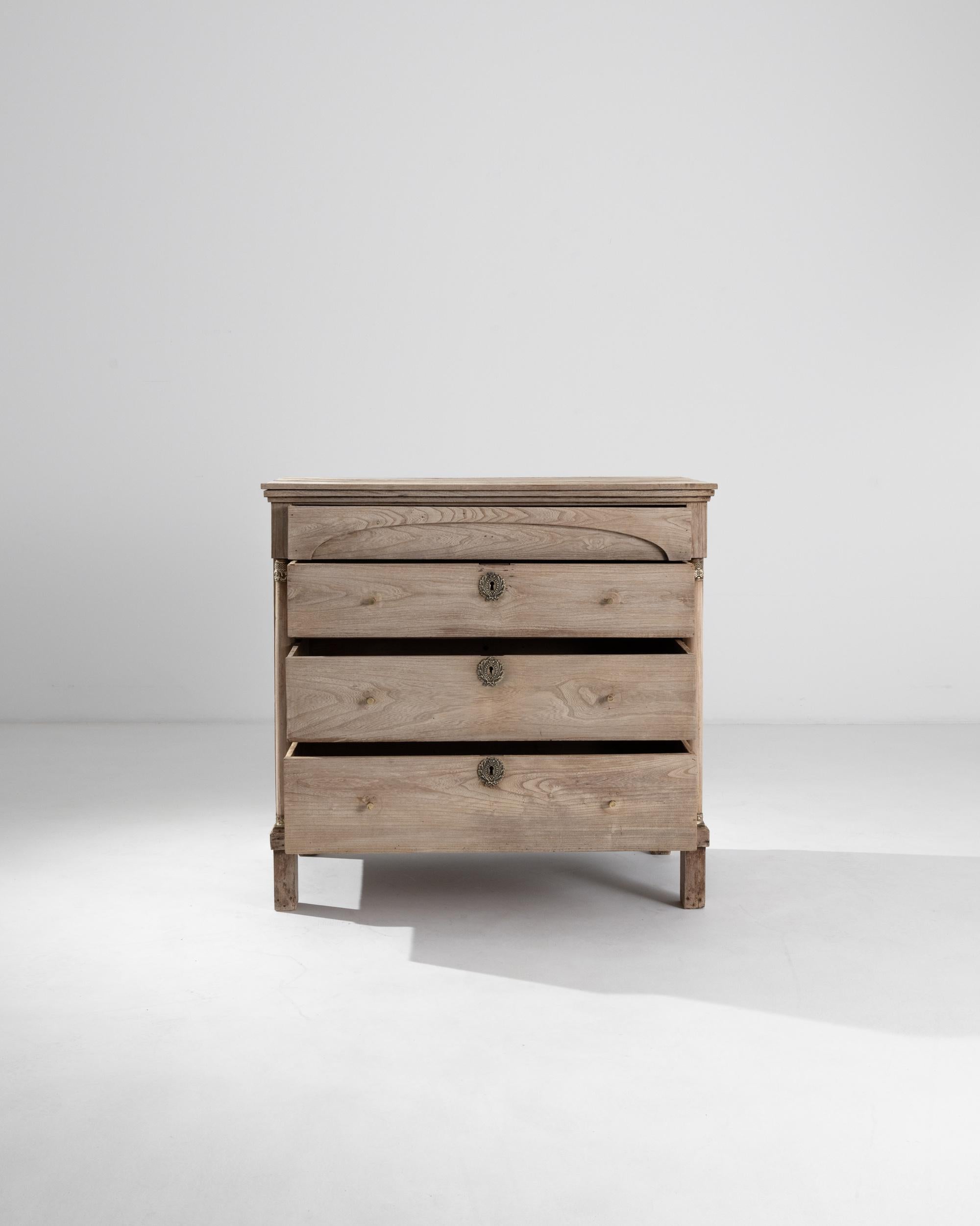 Bleached 19th Century, French Country Chest of Drawers