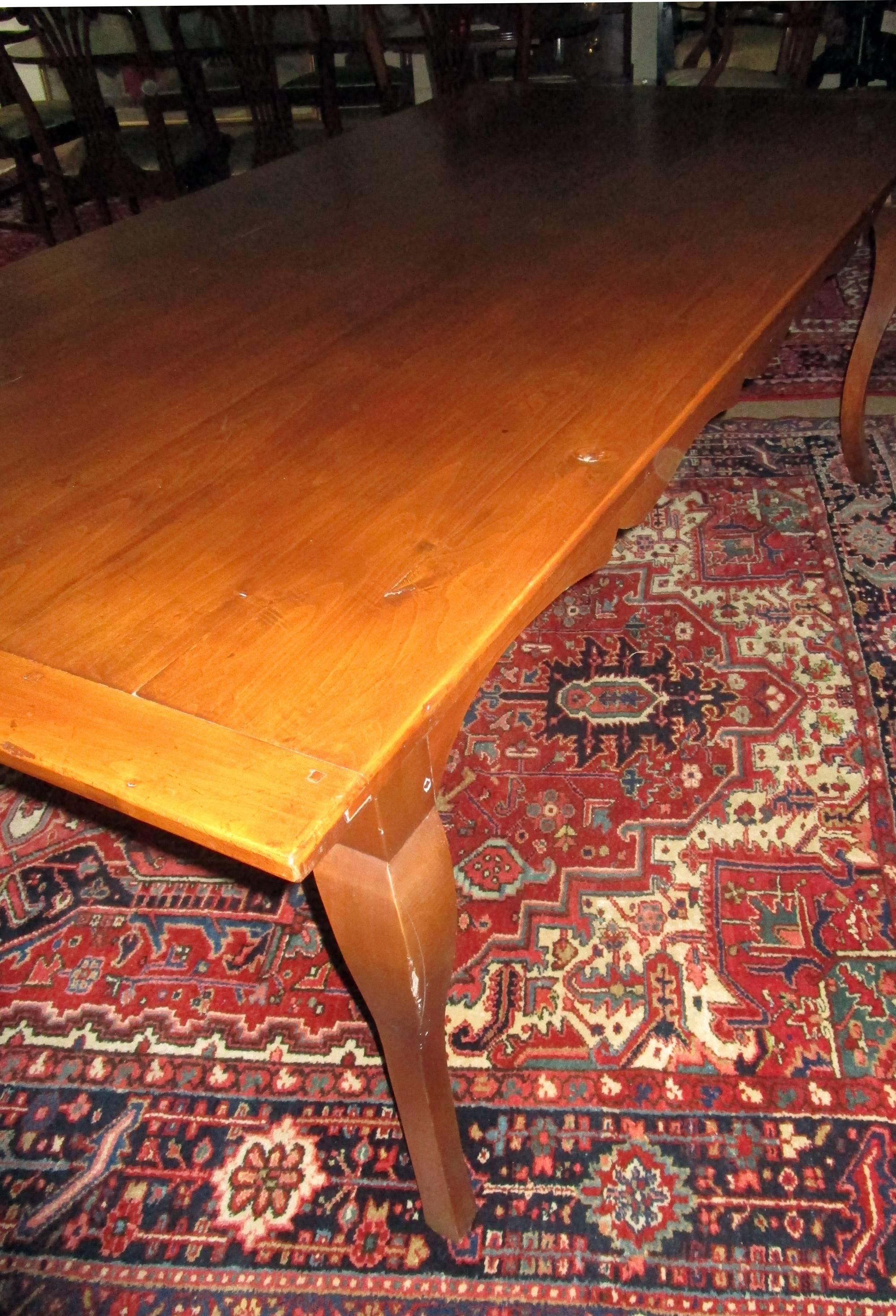 19th century French Country Fruitwood Dining Table 1