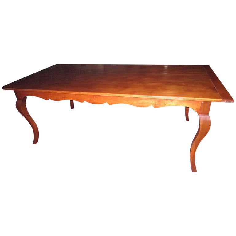 19th Century French Country Fruitwood Dining Table