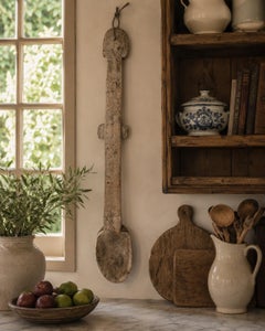 19th Century French Country Hand-Carved Wooden Spoon