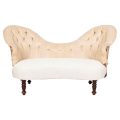 19th Century French Country House Double Ended Button Back Sofa