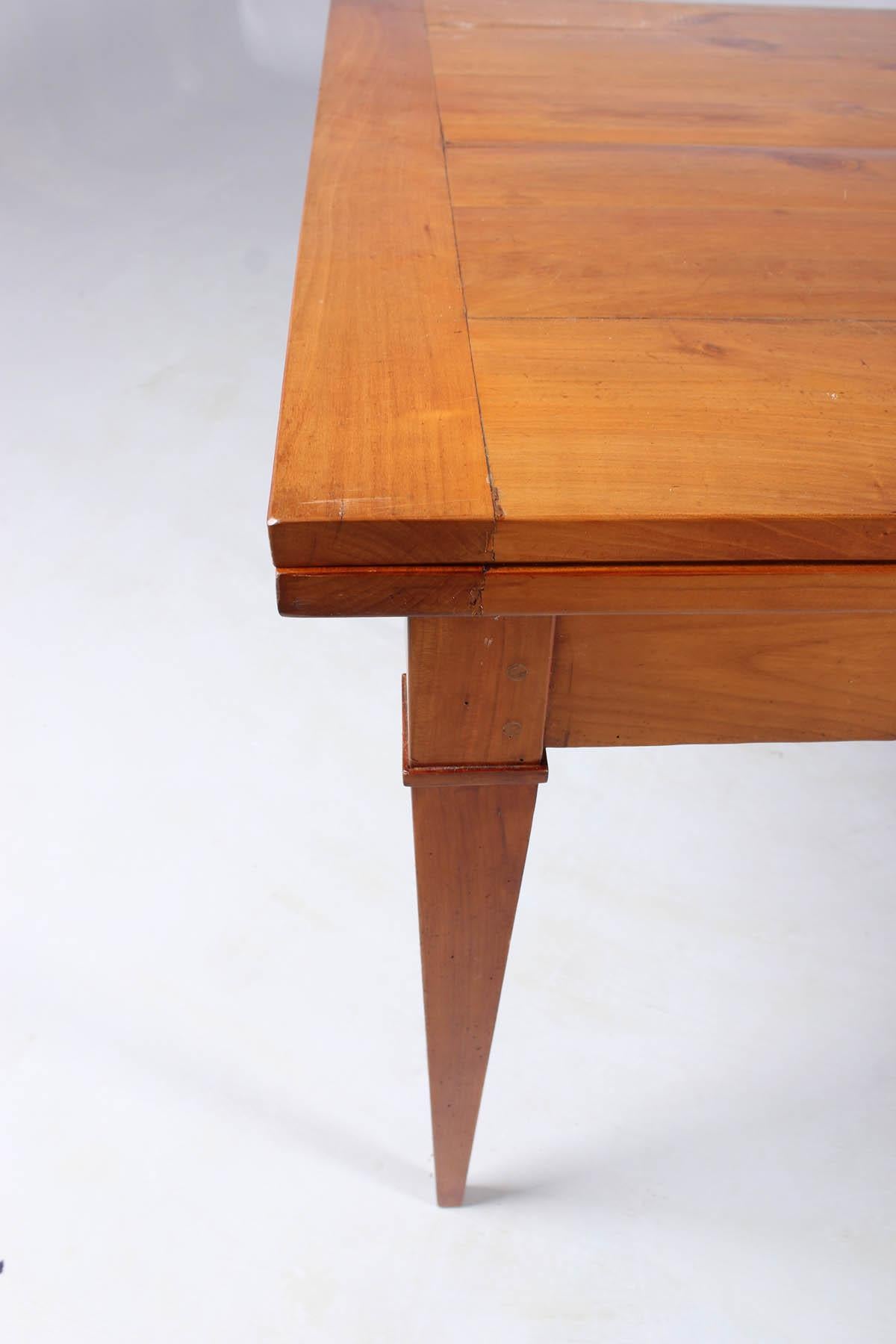 19th Century French Country House Table, 12-14 Persons, Solid Cherry, circa 1850 4