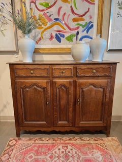 19th Century French Country Louis XV Oak Buffet