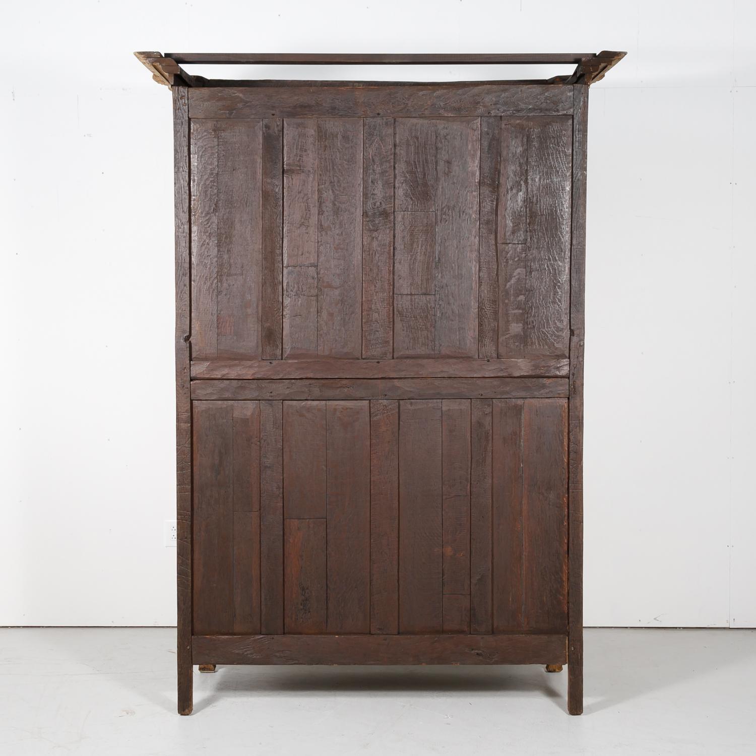 19th Century French Country Louis XV Style Bleached Oak Normandy Wedding Armoire 8