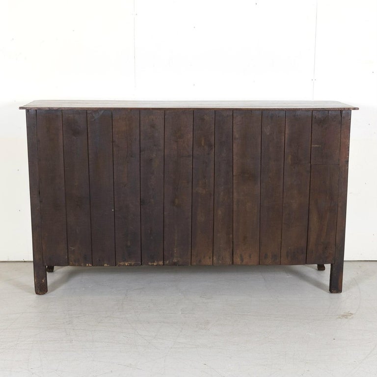 19th Century French Country Louis XV Style Oak Enfilade Buffet with Marquetry For Sale 14