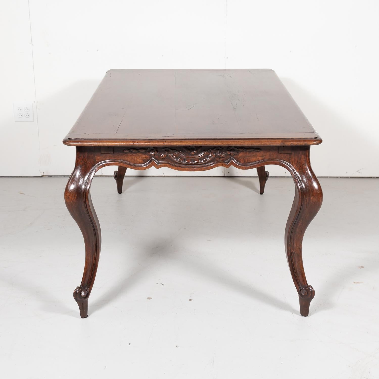 19th Century French Country Louis XV Style Walnut Farm Table 9