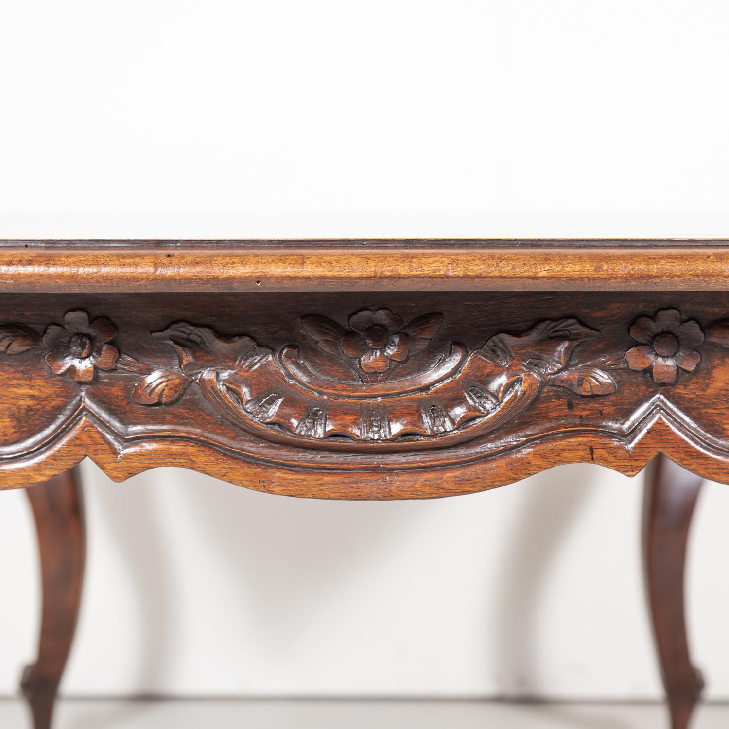 19th Century French Country Louis XV Style Walnut Farm Table 10