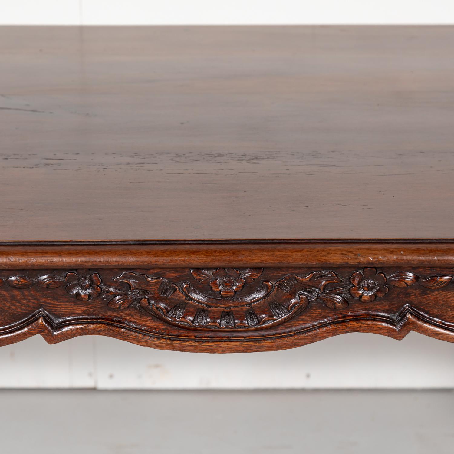 19th Century French Country Louis XV Style Walnut Farm Table 2