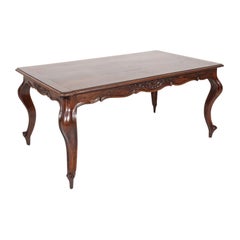 19th Century French Country Louis XV Style Walnut Farm Table