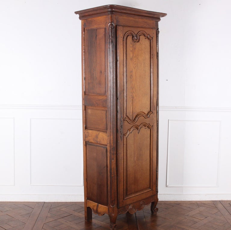19th Century French Country Oak 'Bonnetiere' or Single-Door Armoire at  1stDibs | single door armoire