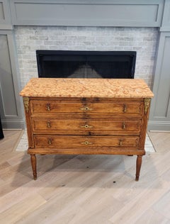 18th/19th Century Country French Louis XVI Oak Chest Of Drawers Commode