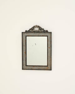 19th Century French Country Patinated Wooden Mirror