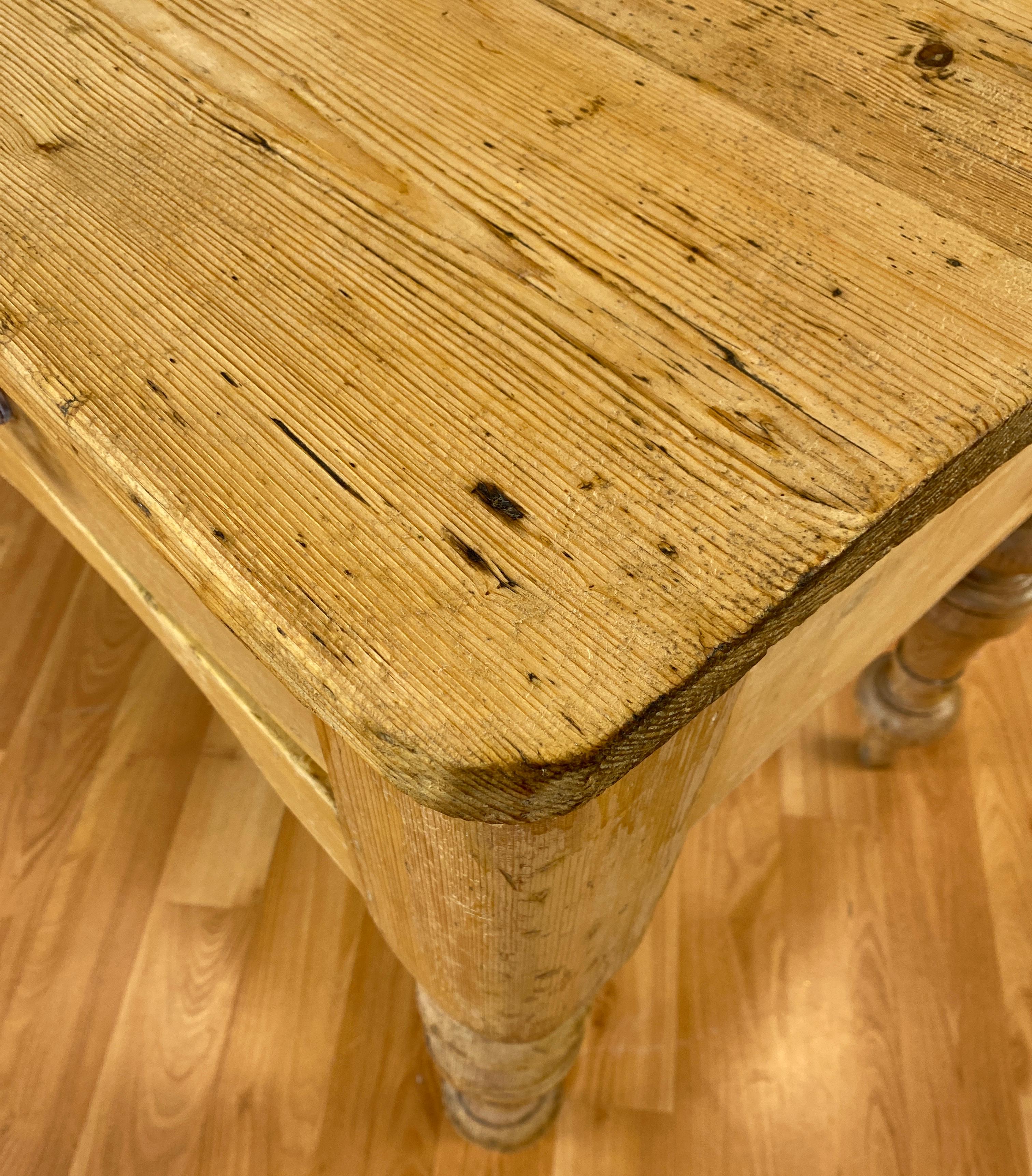 19th Century French Country Pine Farmhouse Table 12