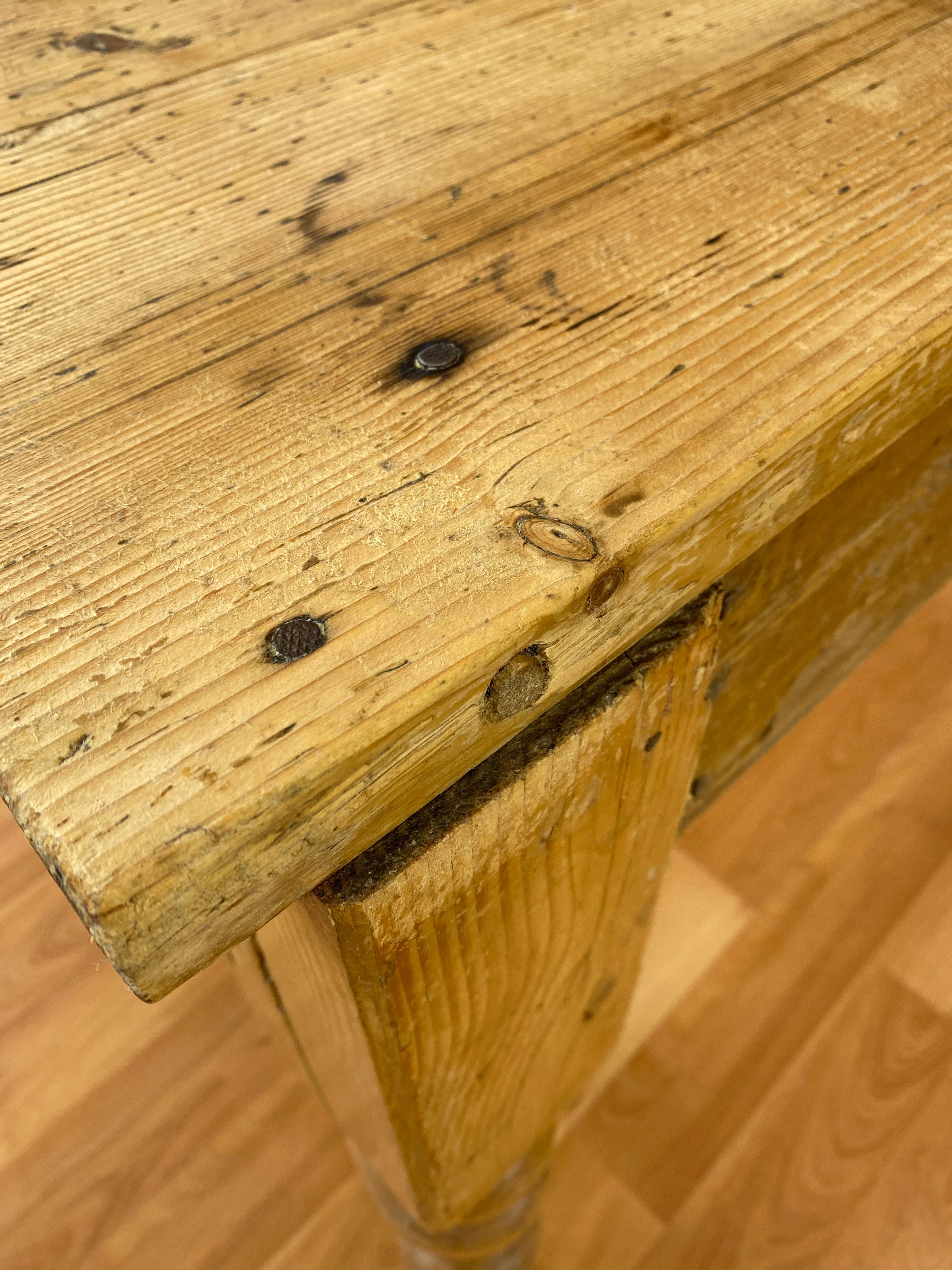 19th Century French Country Pine Farmhouse Table 14