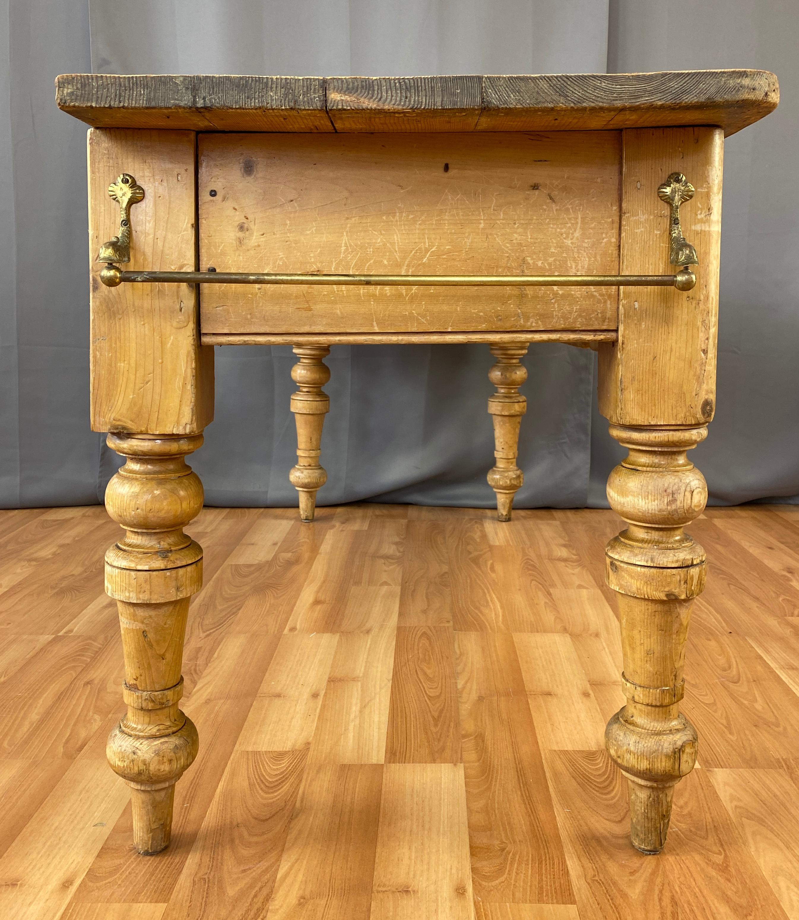 19th Century French Country Pine Farmhouse Table 4
