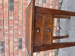 19th Century French Country Two Drawer Side Table