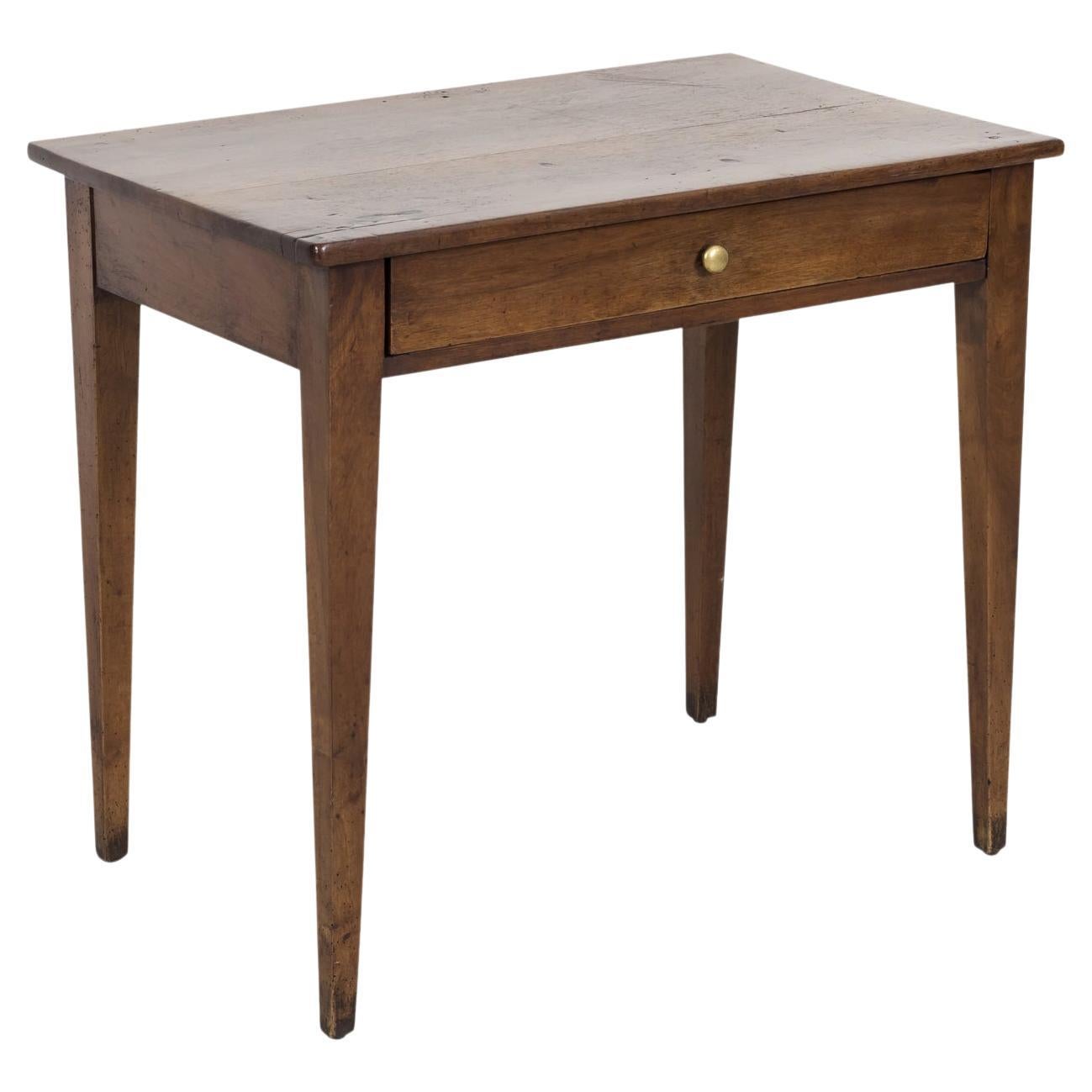 19th Century French Country Walnut Side Table or Work Table
