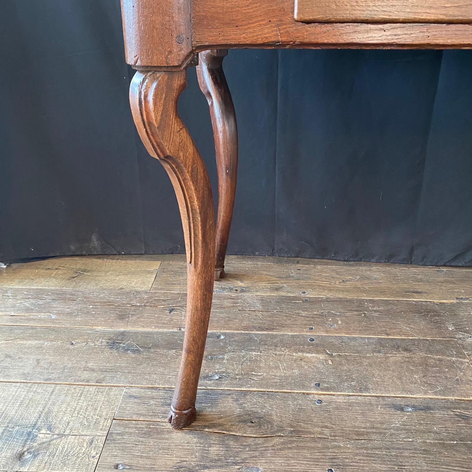 19th Century French Country Writing Table Desk or Side Table with Hoof Feet 5