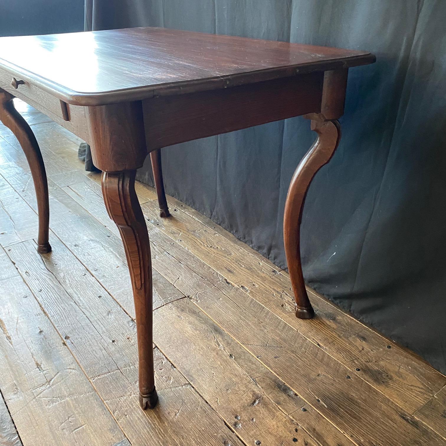 19th Century French Country Writing Table Desk or Side Table with Hoof Feet 1