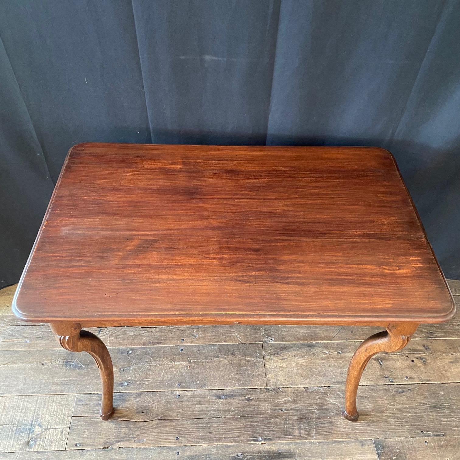 19th Century French Country Writing Table Desk or Side Table with Hoof Feet 3