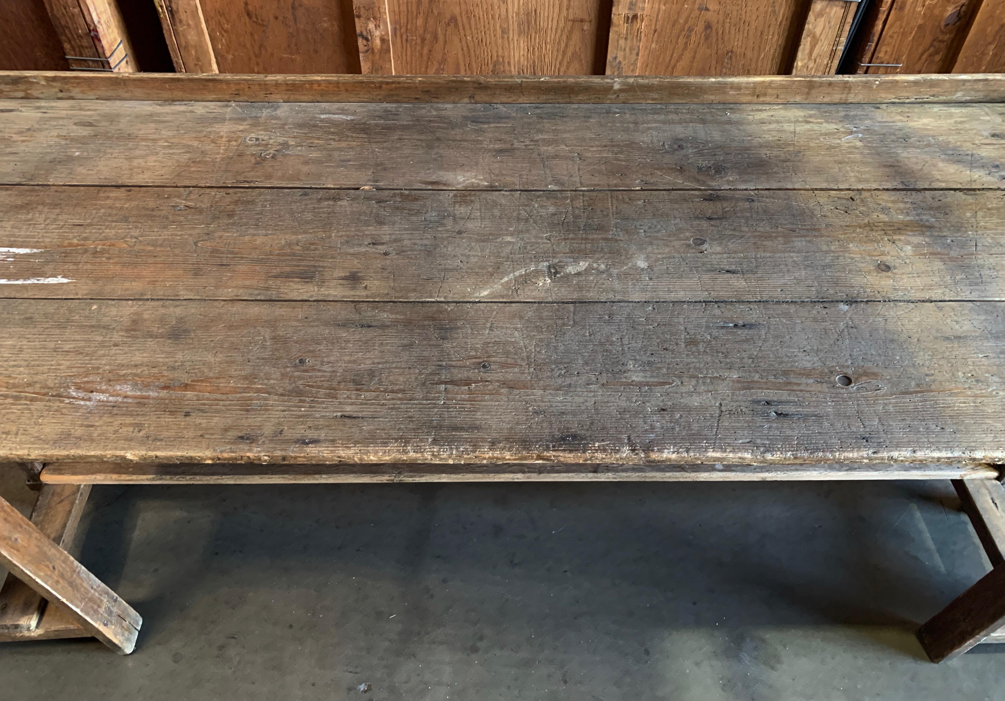 19th Century French Covered Work Table For Sale 2