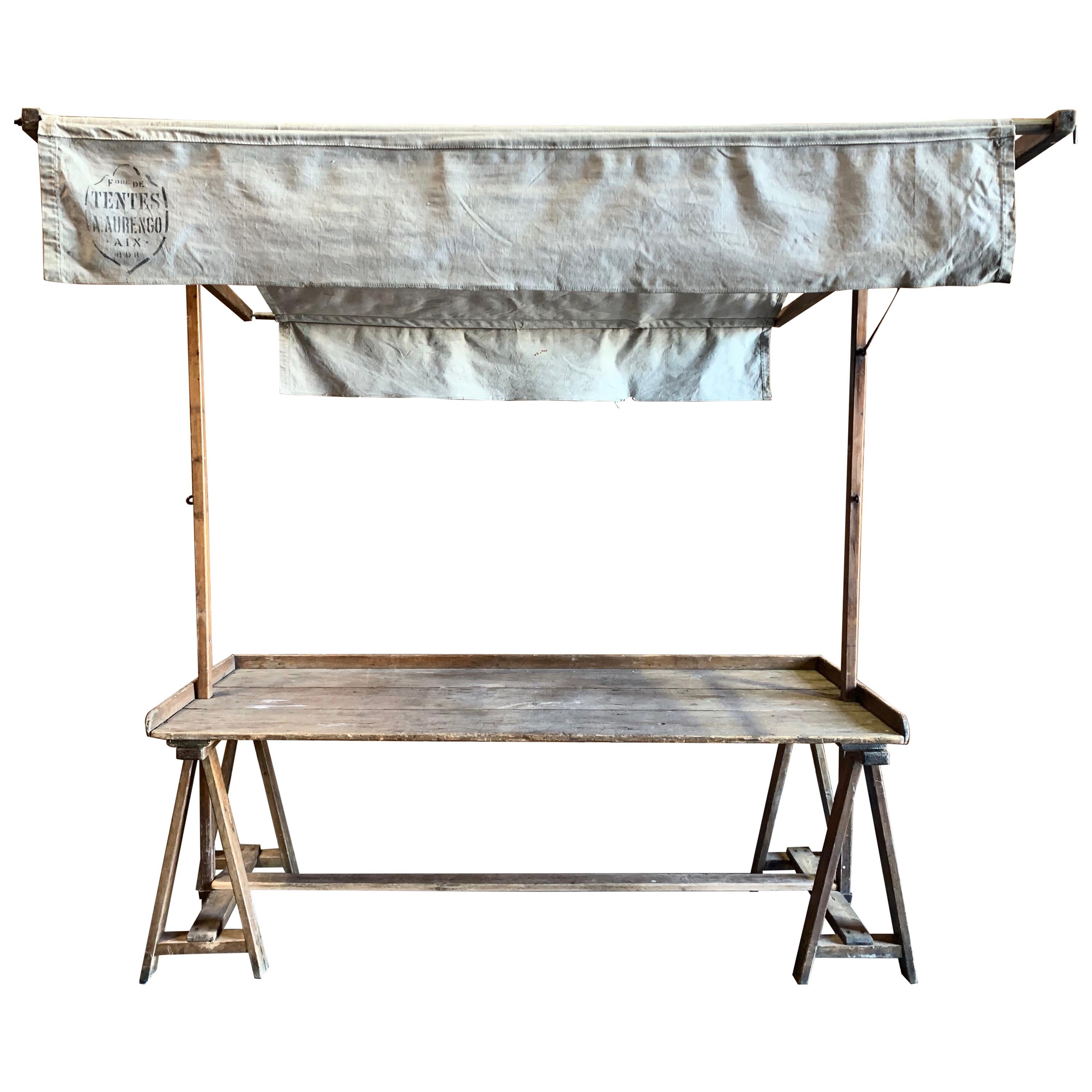 19th Century French Covered Work Table For Sale