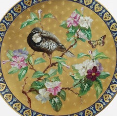 19th Century French Creil & Montereau Hand Painted Aesthetic Movement Charger