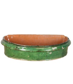 19th Century French Crescent Shape Herb Planter