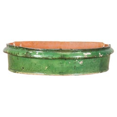 19th Century French Crescent Shape Herb Planter