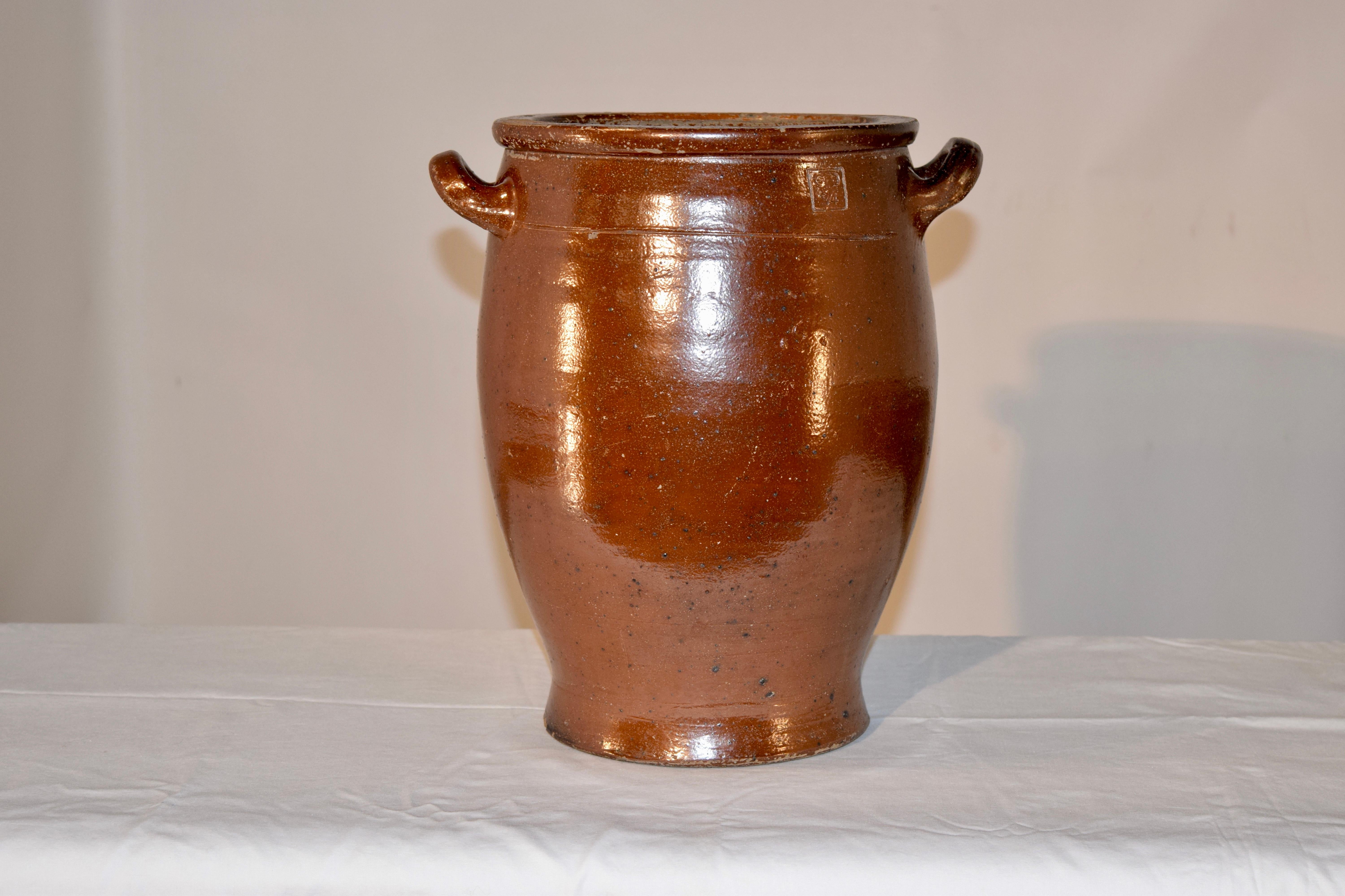 Rustic 19th Century French Crock