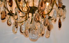 Lampadario francese del XIX secolo in cristallo e ametista