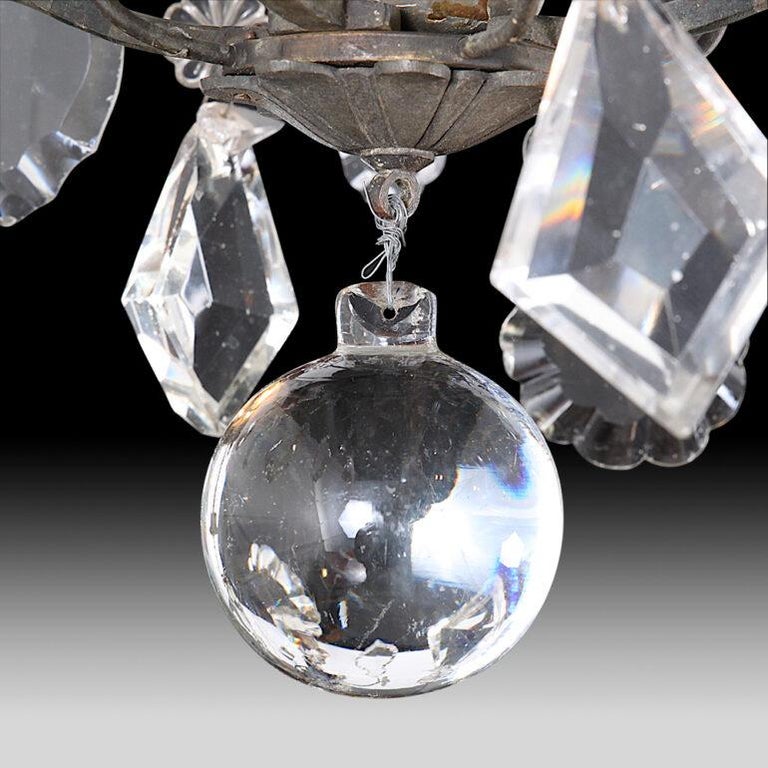 19th Century French Crystal Birdcage Chandelier For Sale at 1stDibs