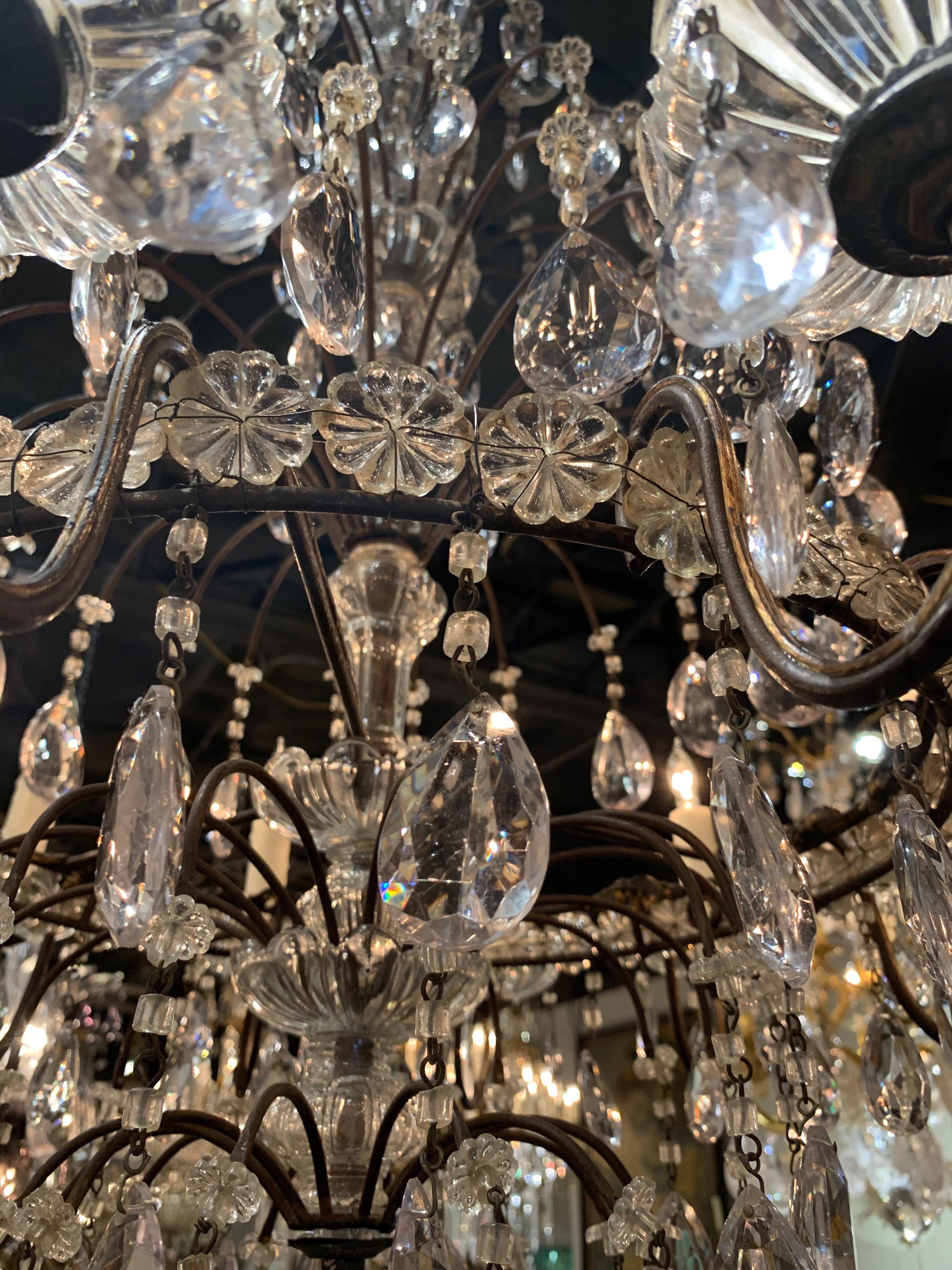 19th Century French Crystal Chandelier 2