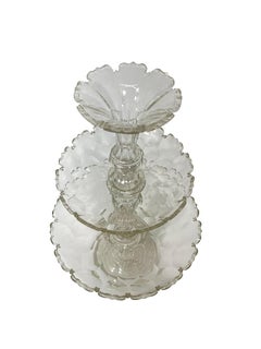 Centro de mesa Epergne de cristal francés del siglo XIX