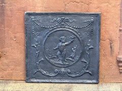 19th Century French 'Cupid' Fireback / Backsplash, Neoclassical Period.
