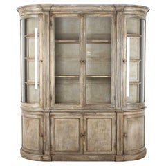 19th Century French Curved Glass Shop Display Cabinet
