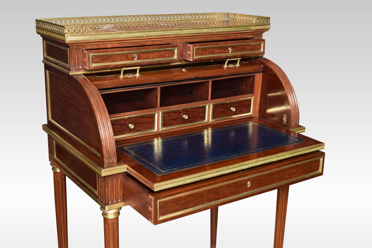 19th century French cylinder writing desk 3