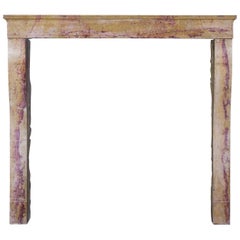 Cornice per caminetto antica in pietra del XIX secolo francese Designed by Nature Stone